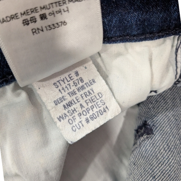 MOTHER Hustler Ankle Fray In Field Of Poppies - Picture 4 of 8